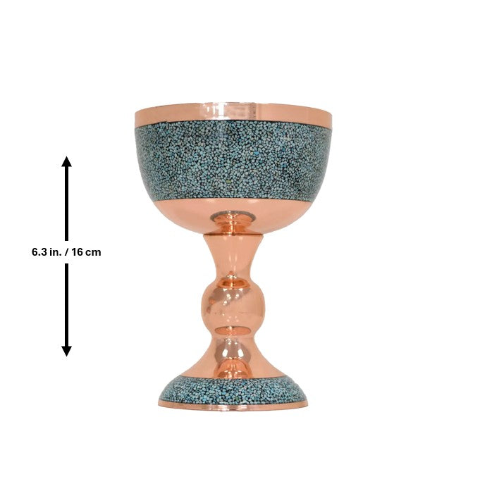 Handmade Persian Turquoise Inlaid Copper (Firoozeh Koobi) bowl. A handmade decorative centerpiece, perfect for gifts or home décor.