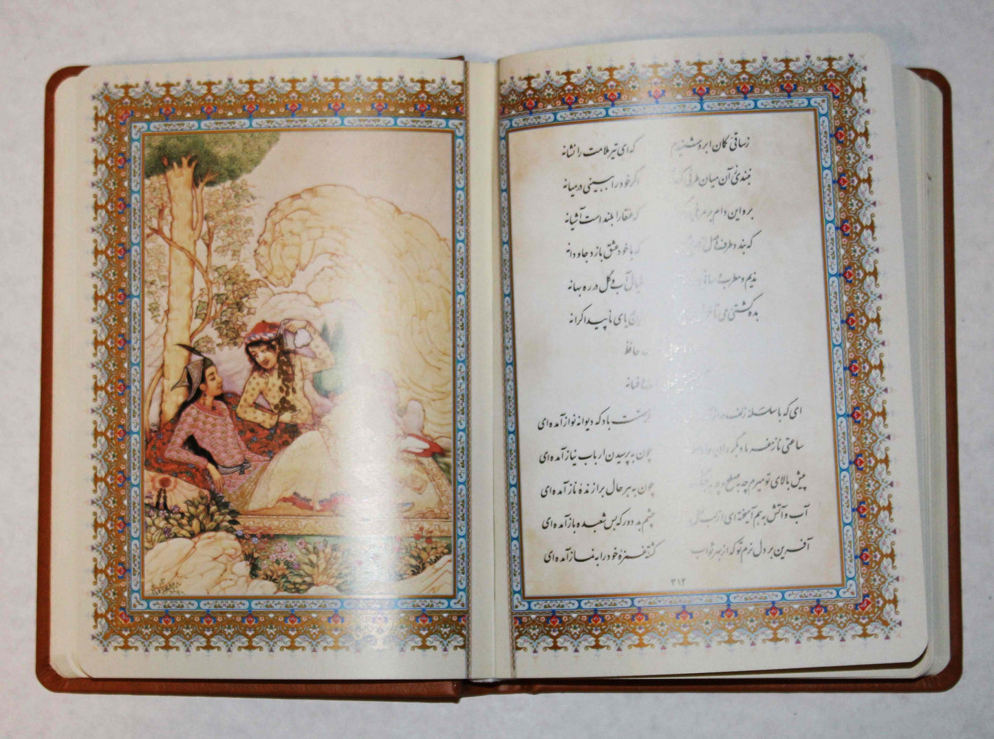 Divan of Hafiz | دیوان حافظ استاد بهزاد | چرمی قابدار کشویی