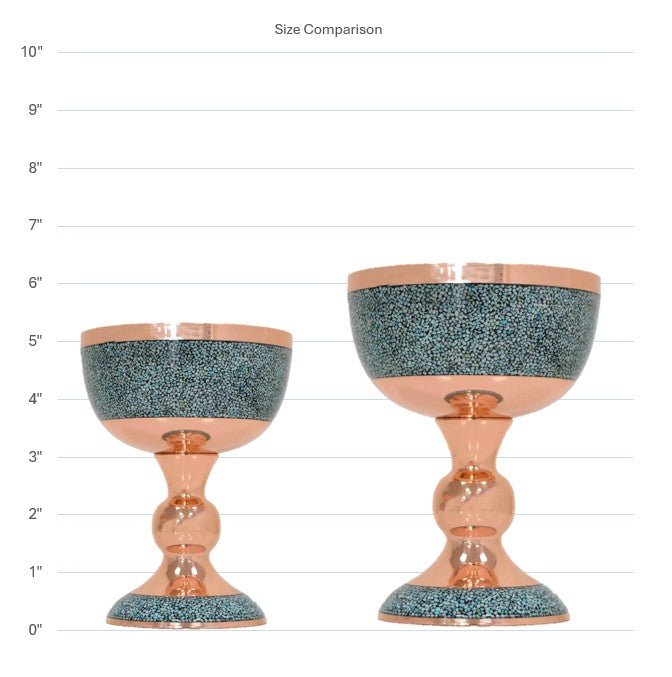 Handmade Persian Turquoise Inlaid Copper (Firoozeh Koobi) bowl. A handmade decorative centerpiece, perfect for gifts or home décor.