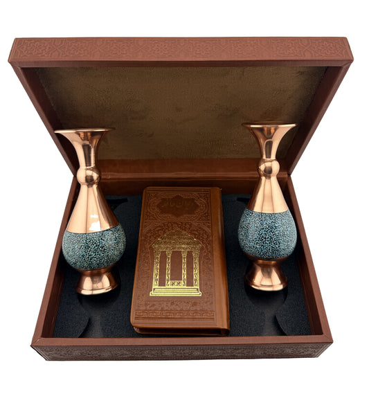 ست دیوان حافظ با دو گلدان فیروزه - Hafez Gift Set