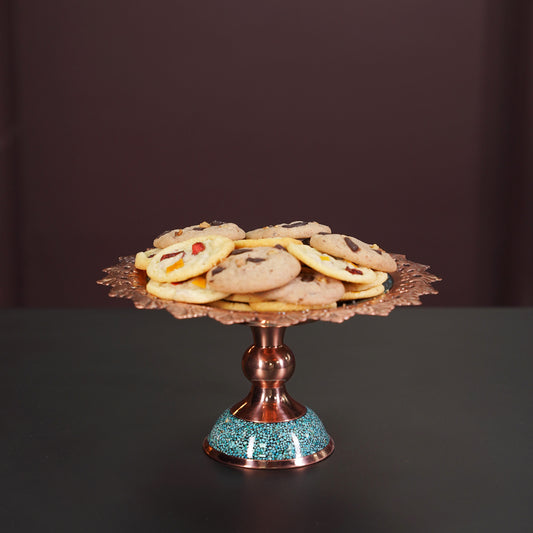 Turquoise Inlaying (FiroozehKoobi) Confectioner pedestal| شیرینی‌خوری فیروزه کوبی