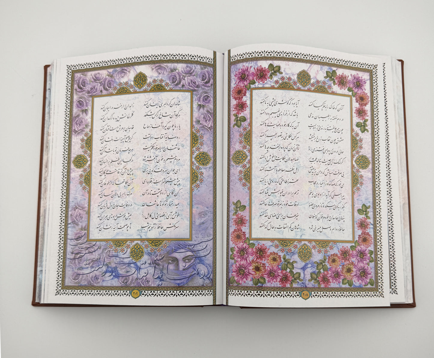 حافظ وزیری چرم با خودکار و روان نویس طرح هخامنشی - Hafez Gift Set