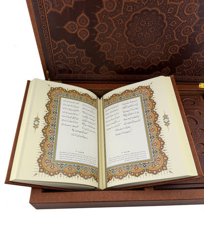 ست دوقلوی حافظ و شاهنامه | Shahnameh & Divan-e Hafez – Deluxe Matching Leather Set