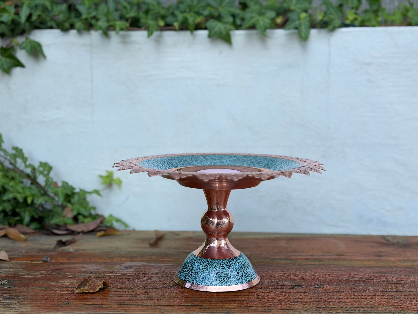 Turquoise Inlaying (FiroozehKoobi) Confectioner pedestal| شیرینی‌خوری فیروزه کوبی