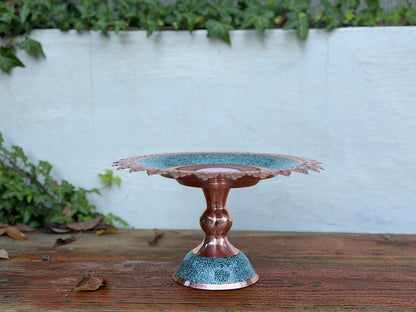 Turquoise Inlaying (FiroozehKoobi) Confectioner pedestal| شیرینی‌خوری فیروزه کوبی