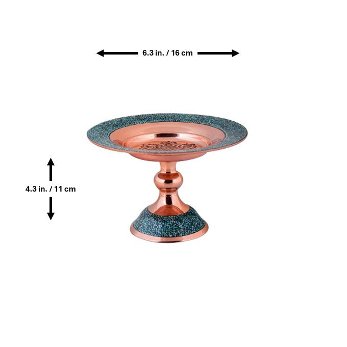 Turquoise Inlaying (FiroozehKoobi) Confectioner pedestal| شیرینی‌خوری فیروزه کوبی