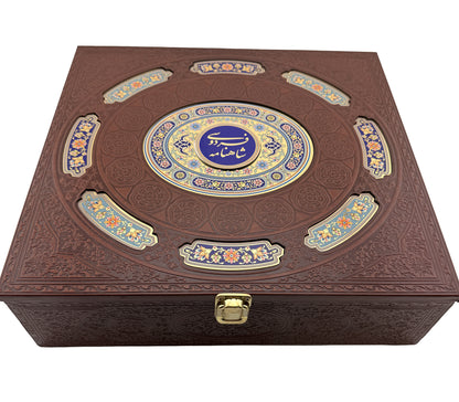 ست شاهنامه فردوسی وزیری با گلدان فیروزه - Shahnameh Ferdowsi Gift Set