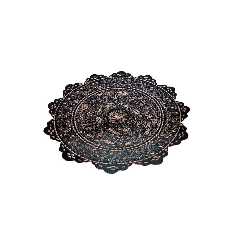 شاهنامه فردوسی وزیری چرمی با بشقاب الماس‌تراش - Shahnameh Ferdowsi Gift Set