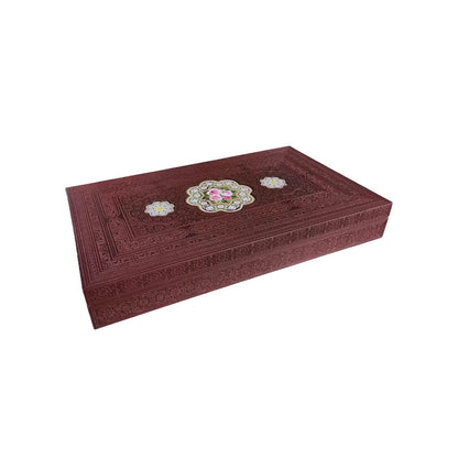 شاهنامه فردوسی وزیری چرمی با بشقاب الماس‌تراش - Shahnameh Ferdowsi Gift Set