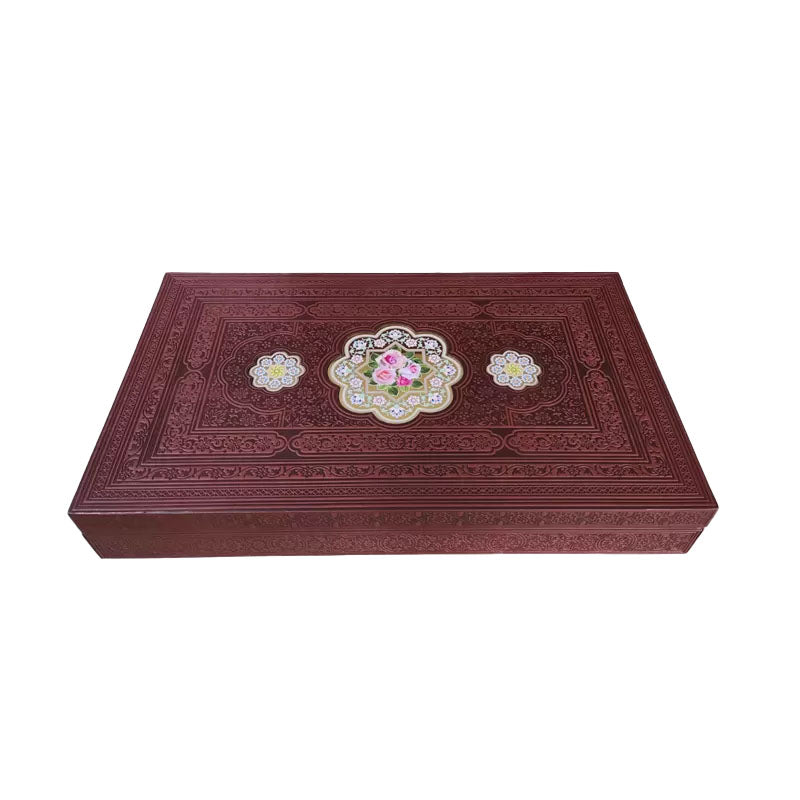 شاهنامه فردوسی وزیری چرمی با بشقاب الماس‌تراش - Shahnameh Ferdowsi Gift Set