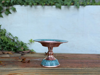 Turquoise Inlaying (FiroozehKoobi) Confectioner pedestal| شیرینی‌خوری فیروزه کوبی