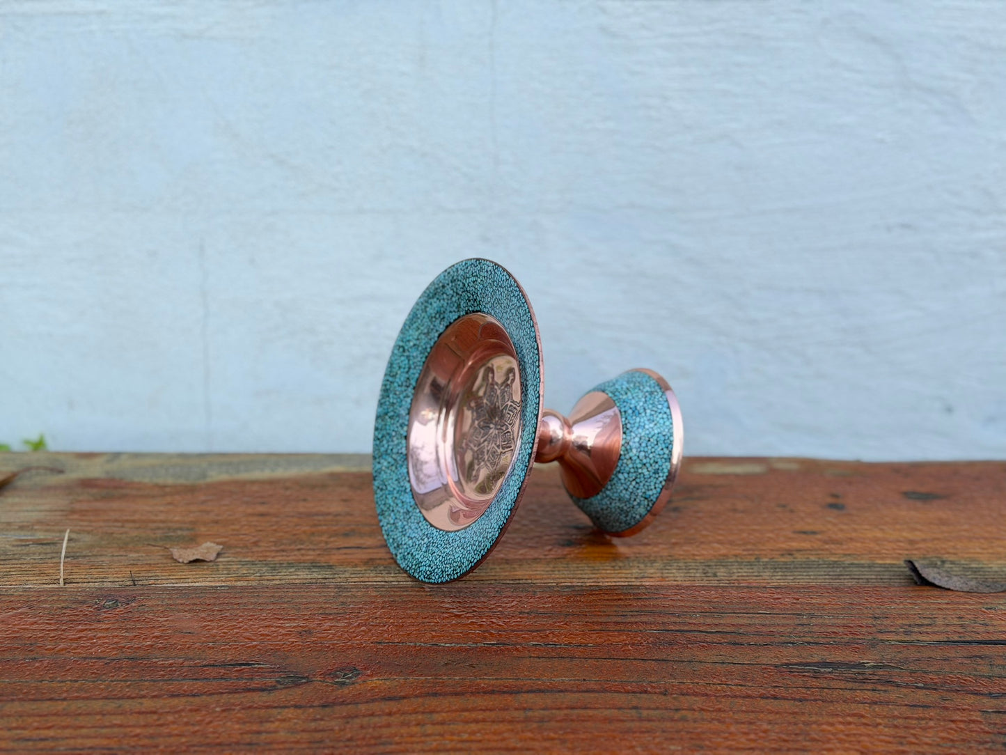 Turquoise Inlaying (FiroozehKoobi) Confectioner pedestal| شیرینی‌خوری فیروزه کوبی