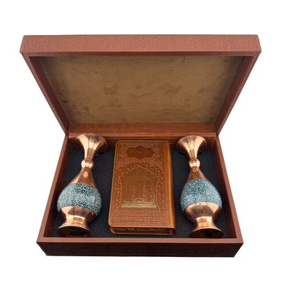 ست دیوان حافظ با دو گلدان فیروزه - Hafez Gift Set