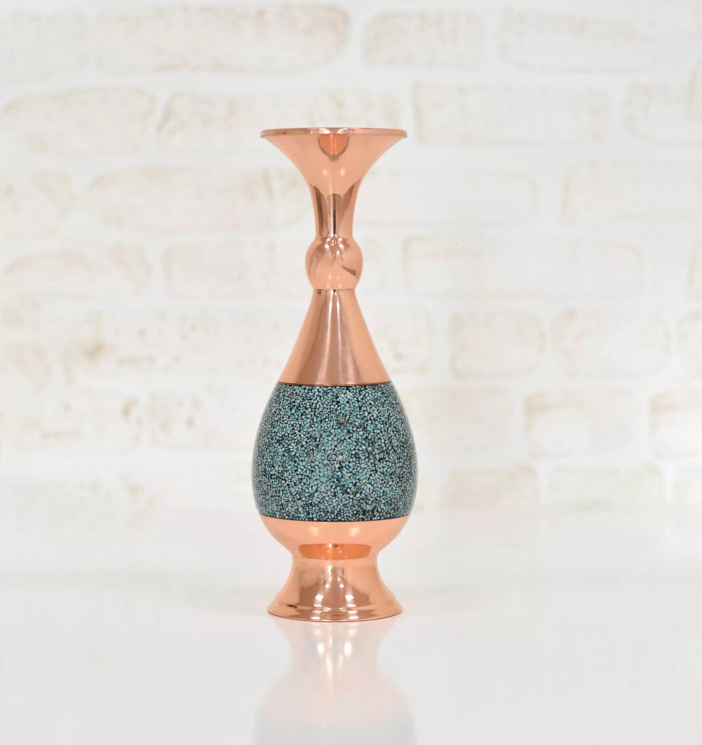 حافظ وزیری چرم با گلدان فیروزه - Hafez Gift Set